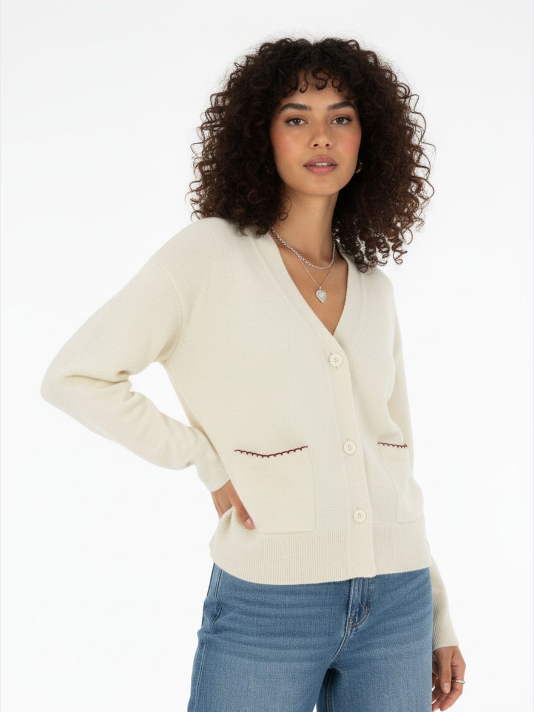 Buy glitchez V-Neck Oversized Cardigan - Sweaters for Women