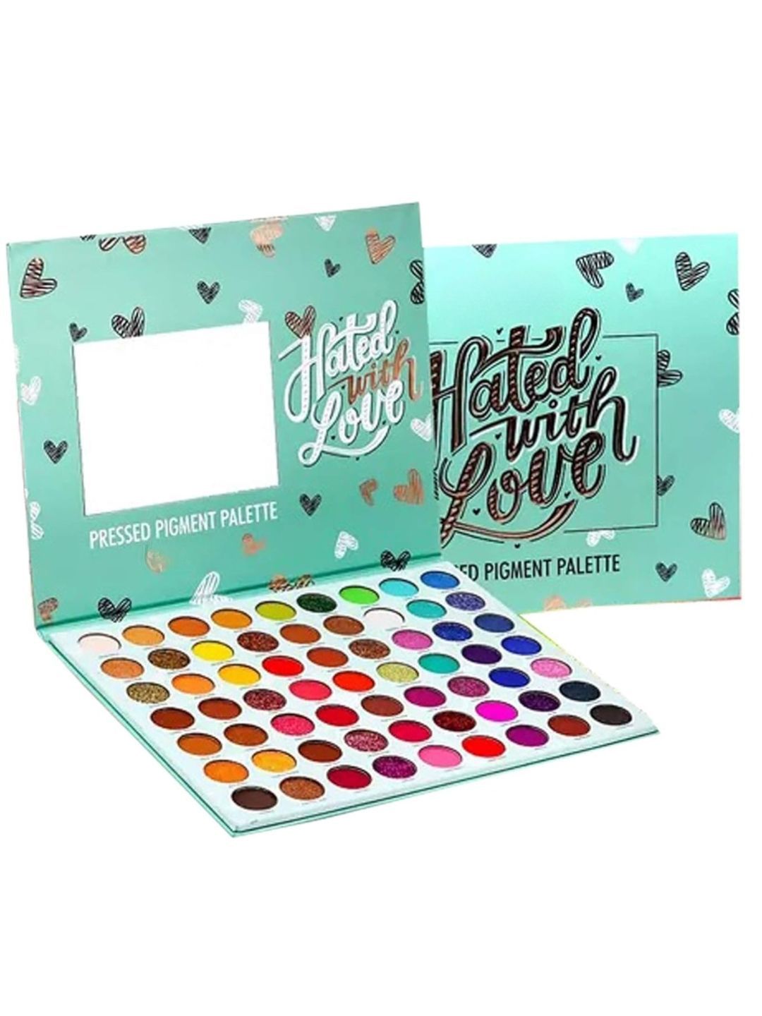 Huda crush 63 Colours Hated With Love Eyeshadow Palette - 70 g - Green Sfr- 01