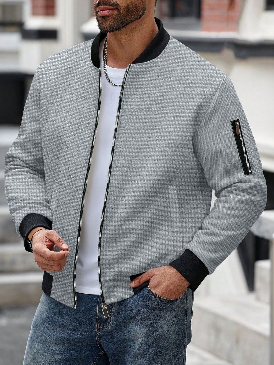 StyleCast x Revolte Stand Collar Tailored Jacket