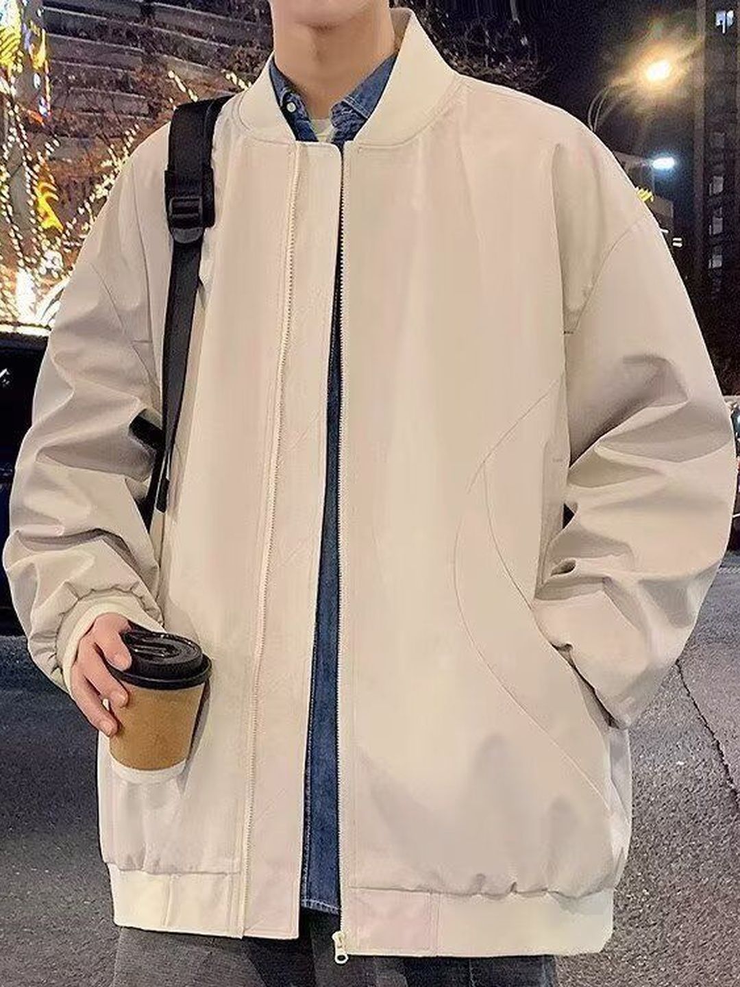 StyleCast x Revolte Mock Collar Leather Jacket