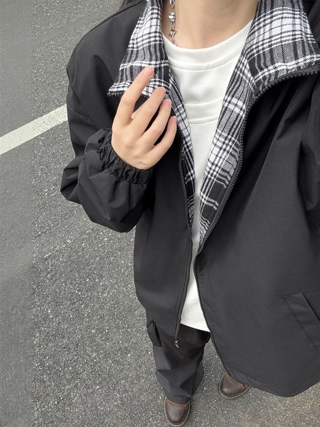StyleCast x Revolte Spread Collar Tailored Jacket