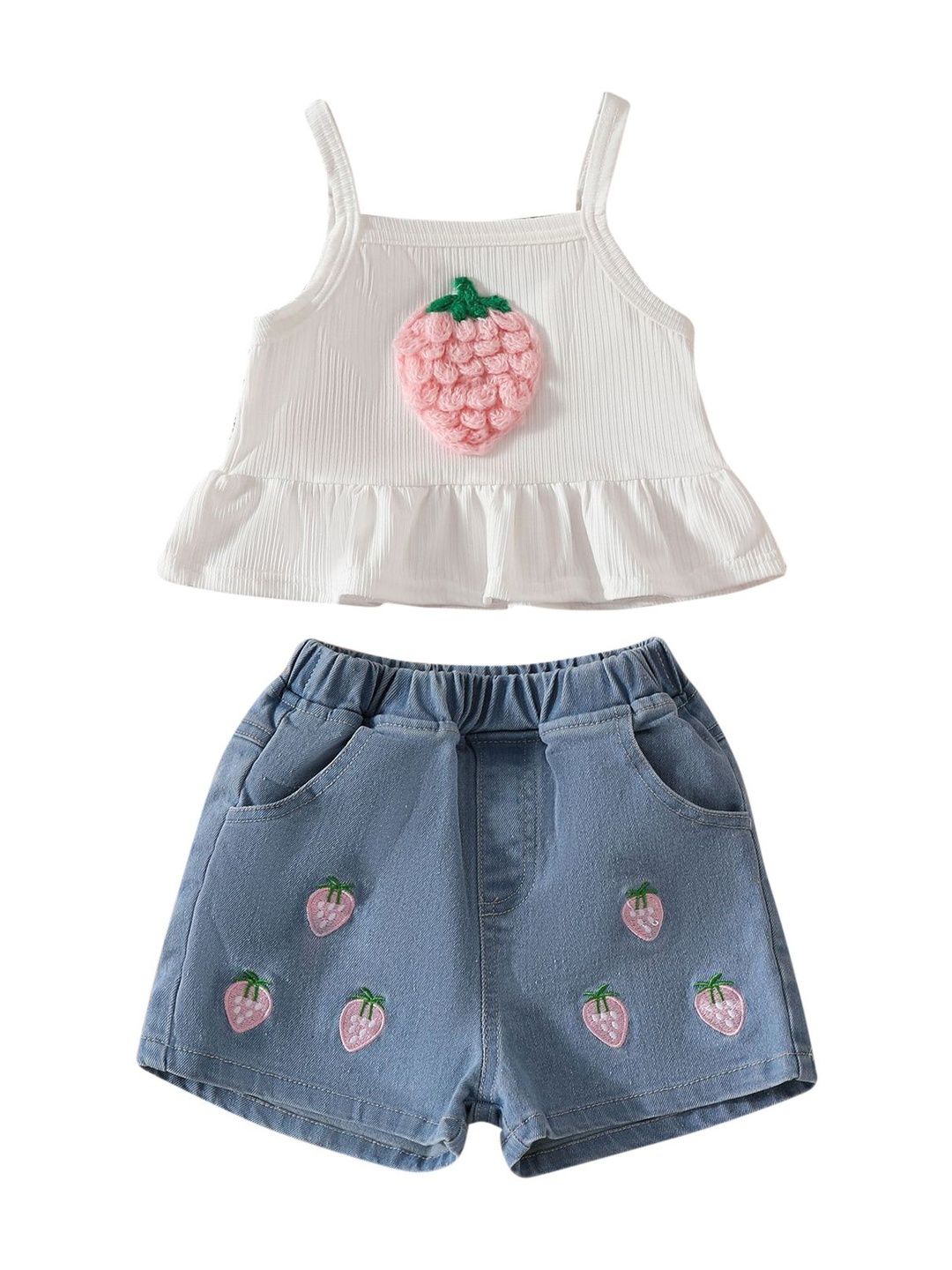 StyleCast x Revolte Girls Shoulder Straps Top With Shorts