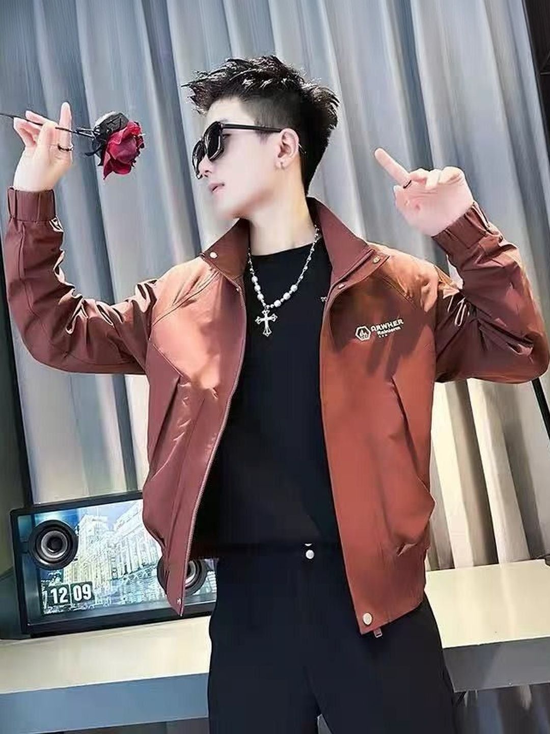 StyleCast x Revolte Stand Collar Tailored Jacket