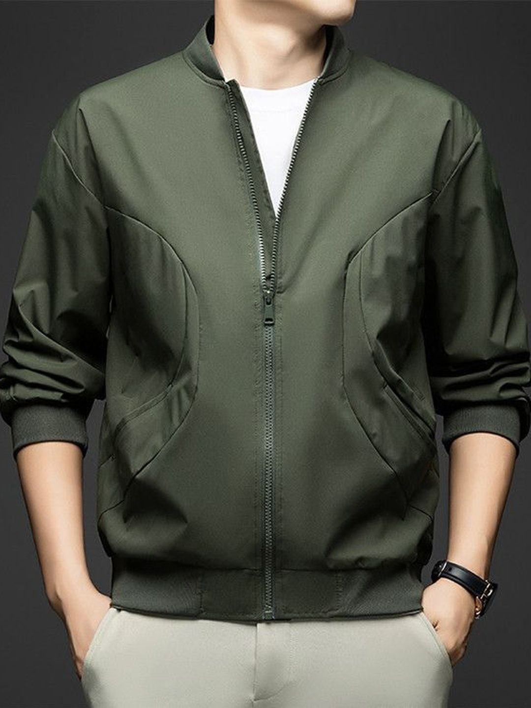 StyleCast x Revolte Stand Collar Tailored Jacket