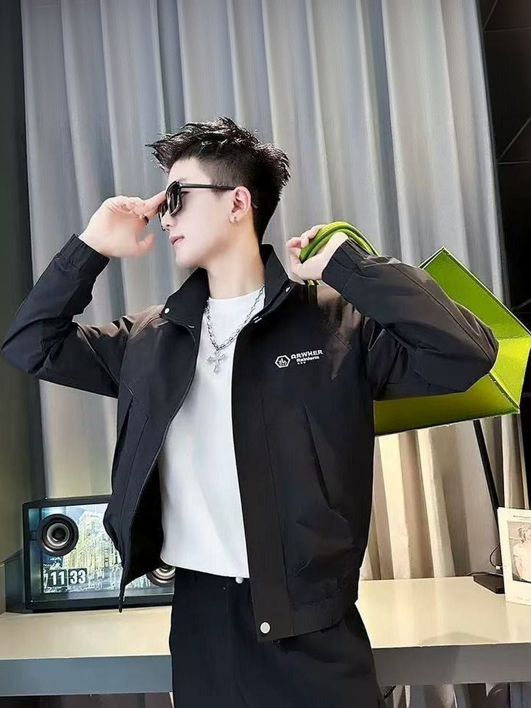 StyleCast x Revolte Stand Collar Tailored Jacket