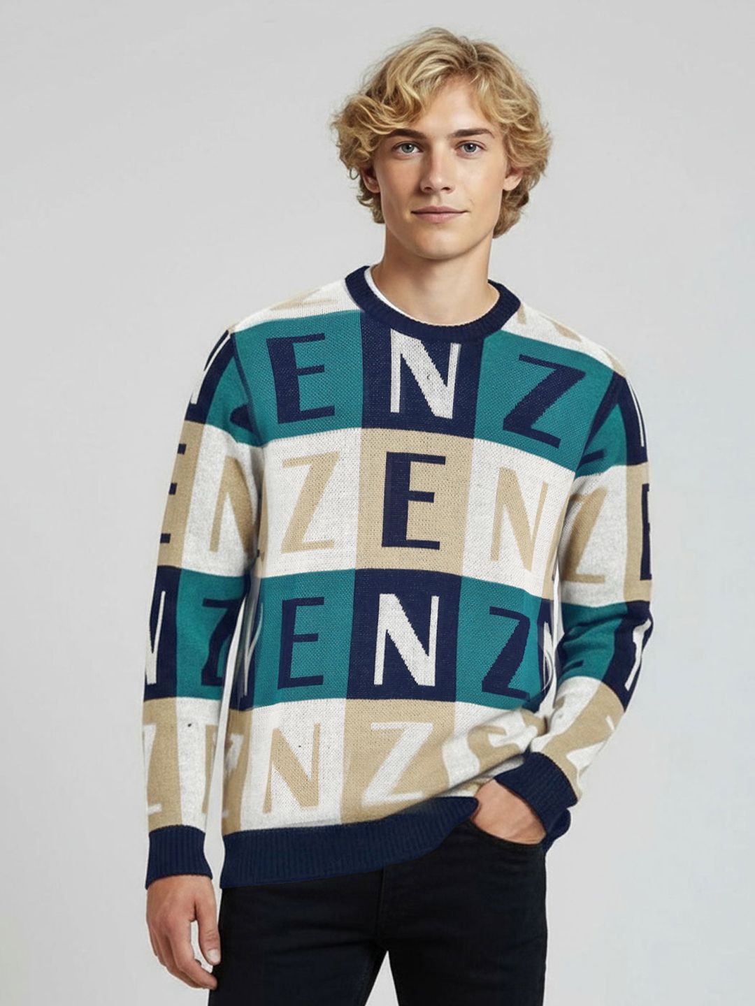 Mast & Harbour Typography Printed Pullover
