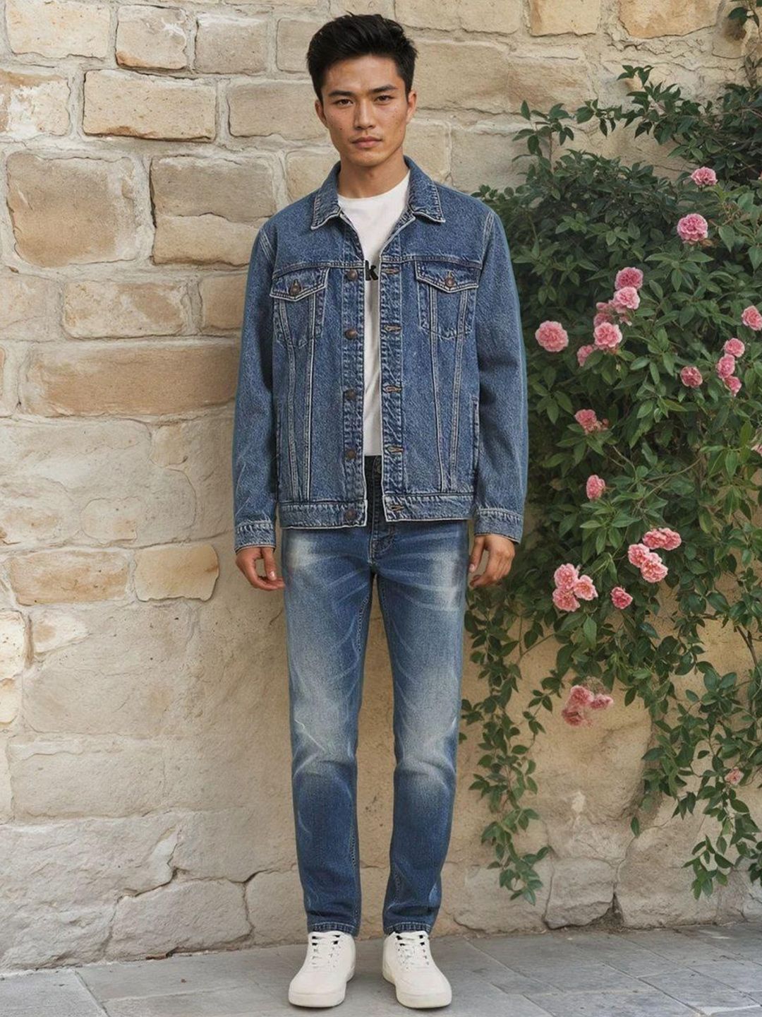 NOWI NOWI Men Regular Fit Solid Denim Jacket