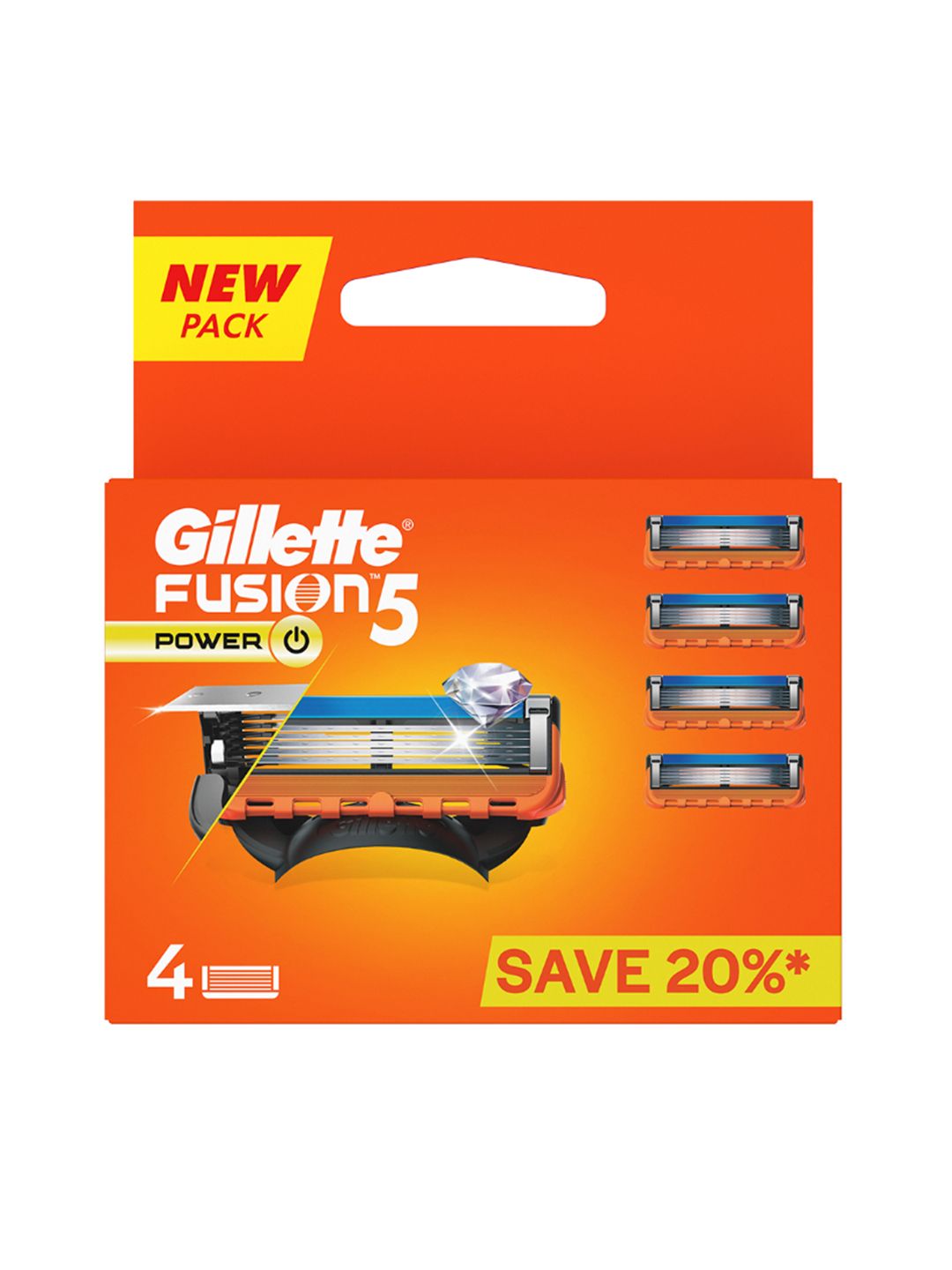 Gillette Gillette Men Set of 4 Fusion Power Shaving Razor Blades
