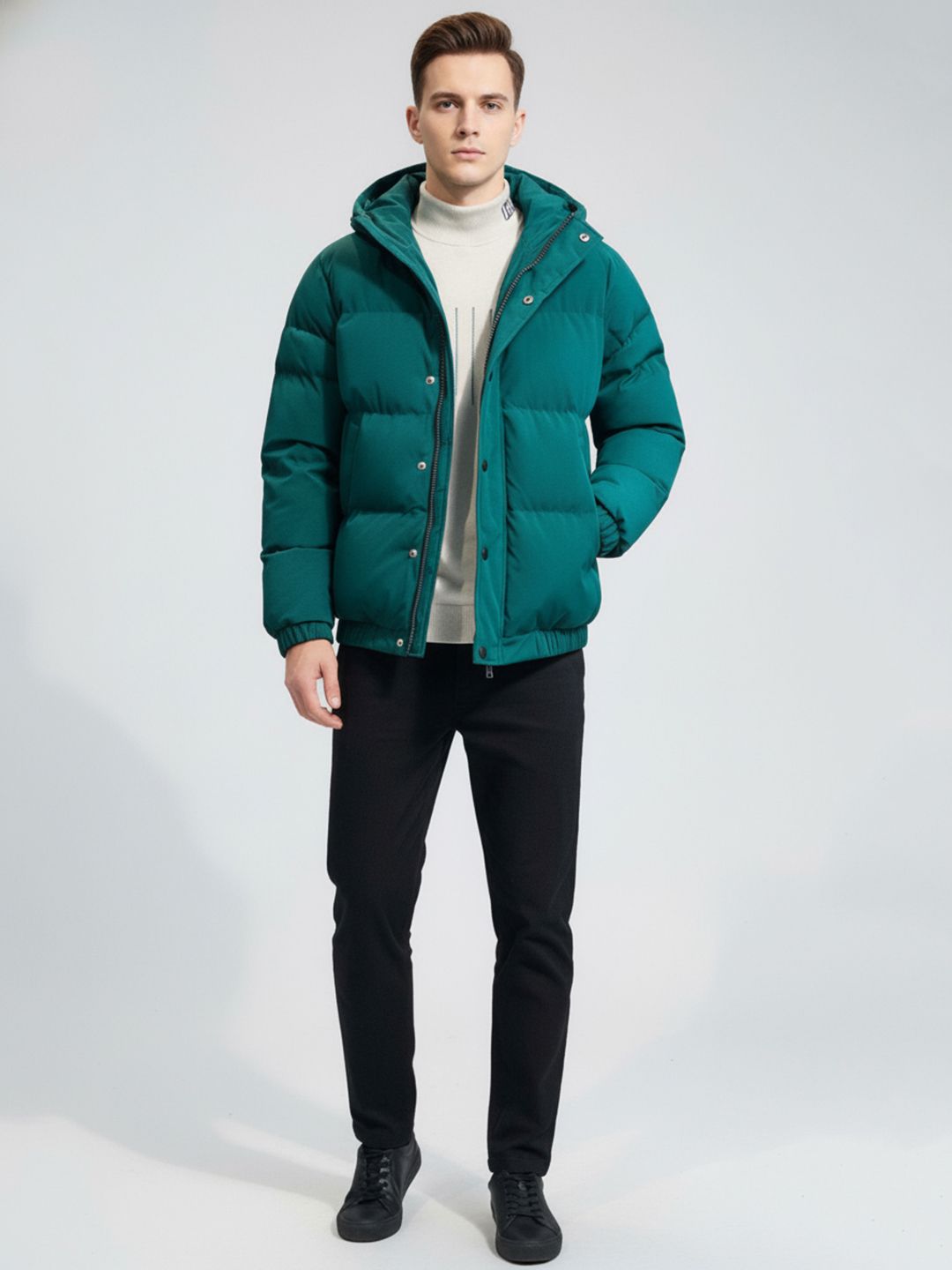 Mast & Harbour Hooded Quilted Jacket