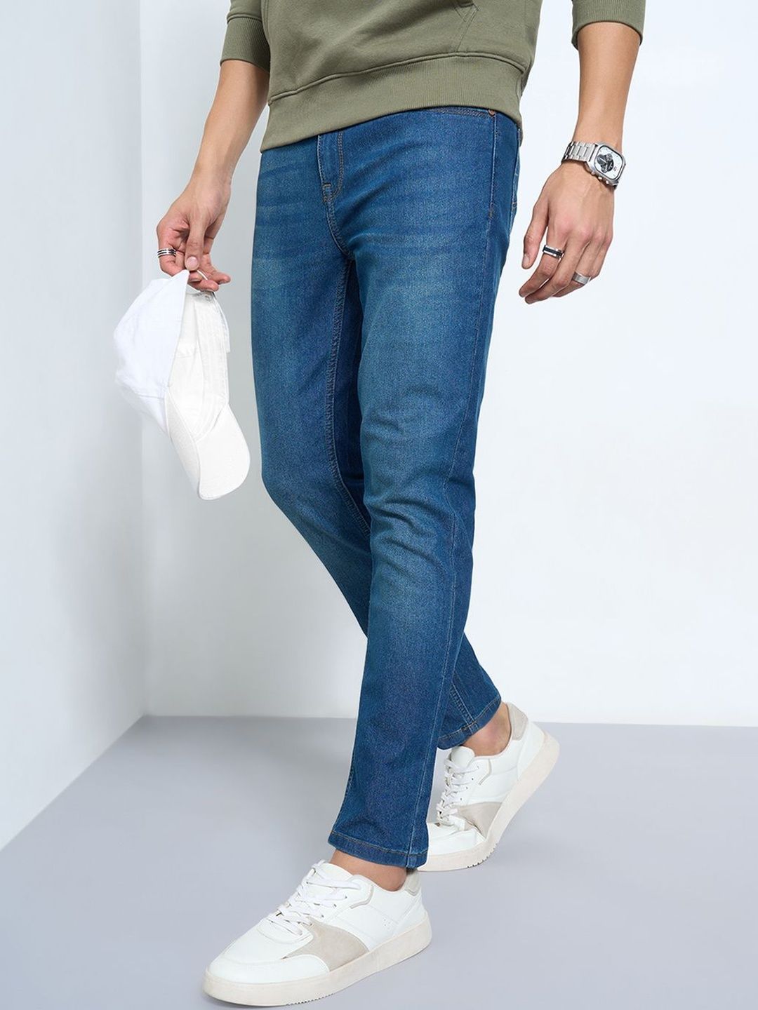 SF JEANS by Pantaloons Men Slim Fit Mid-Rise Light Fade Jeans