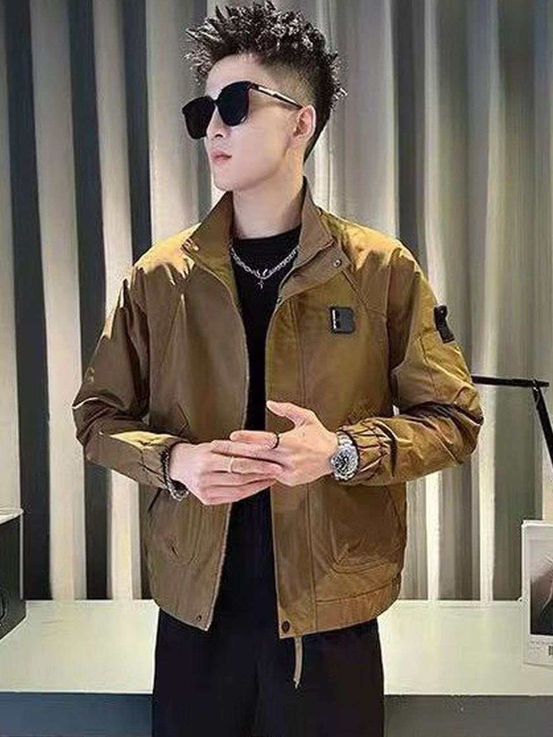StyleCast x Revolte Stand Collar Tailored Jacket
