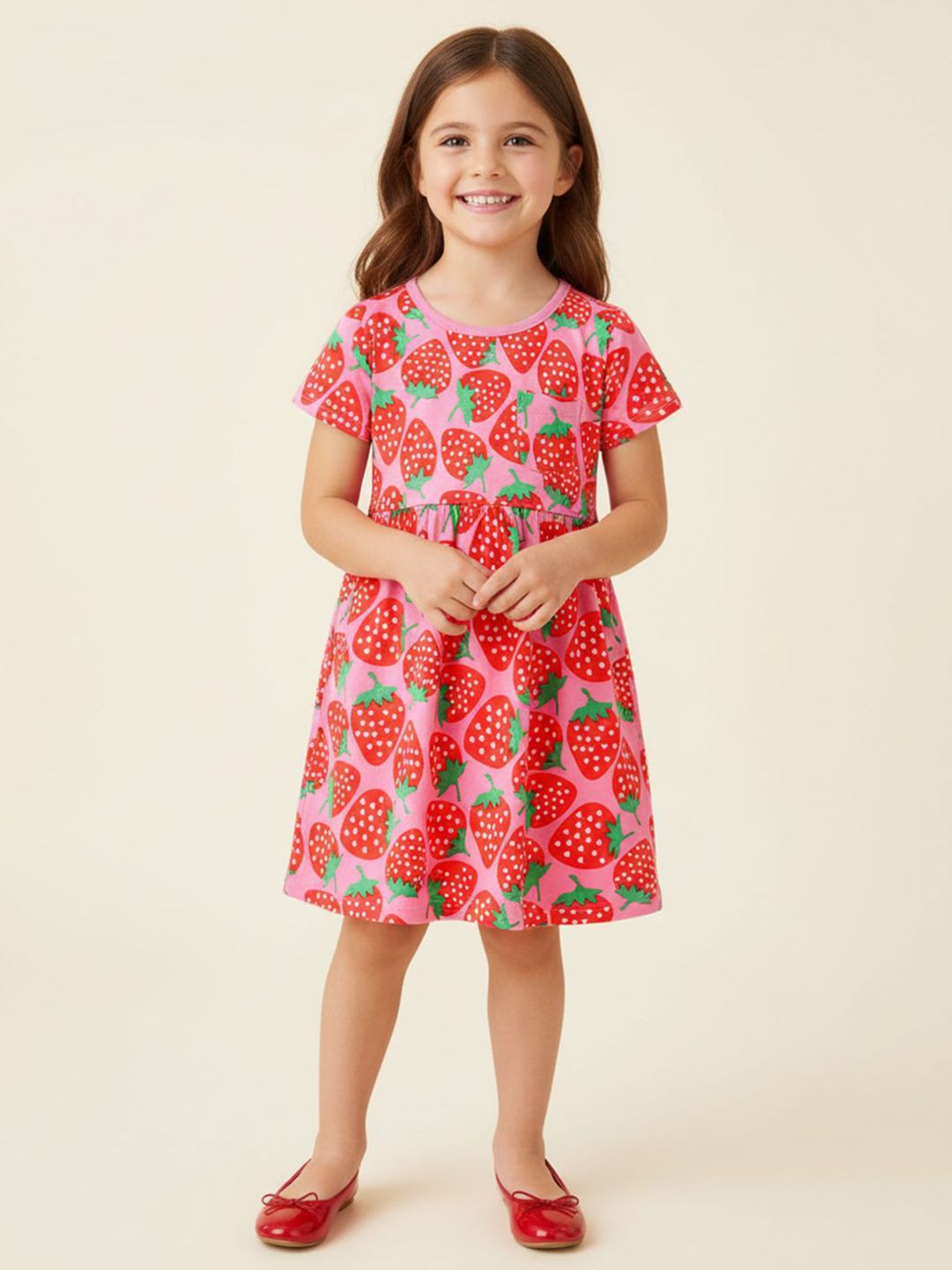 INCLUD Floral Print Fit & Flare Dress