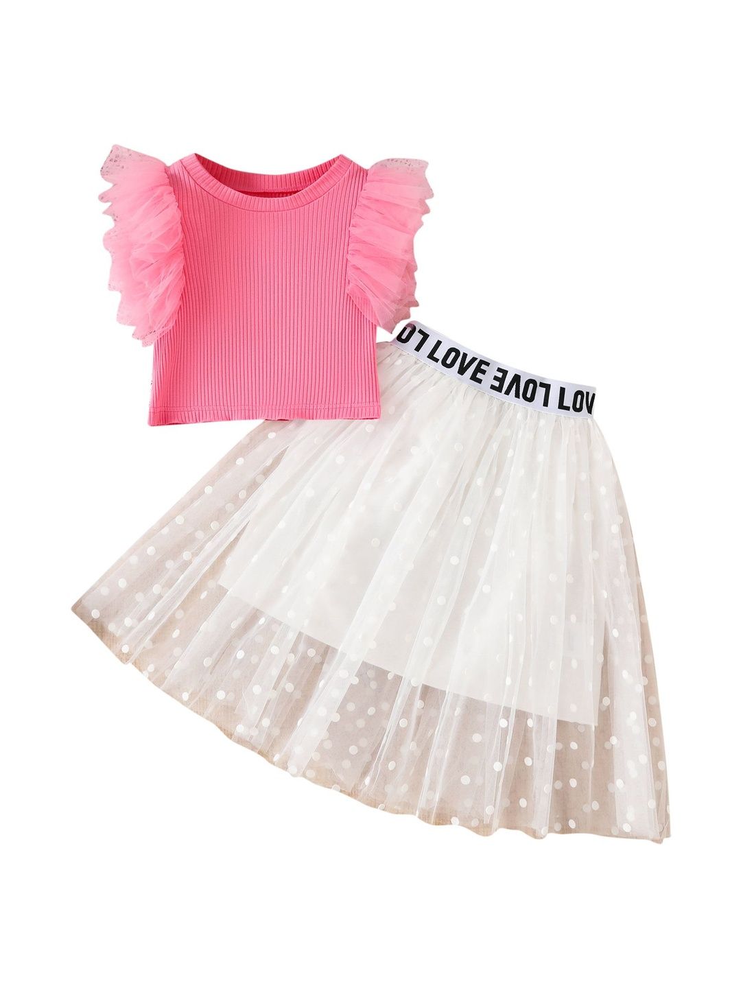 StyleCast x Revolte Girls Round Neck Top With Skirt