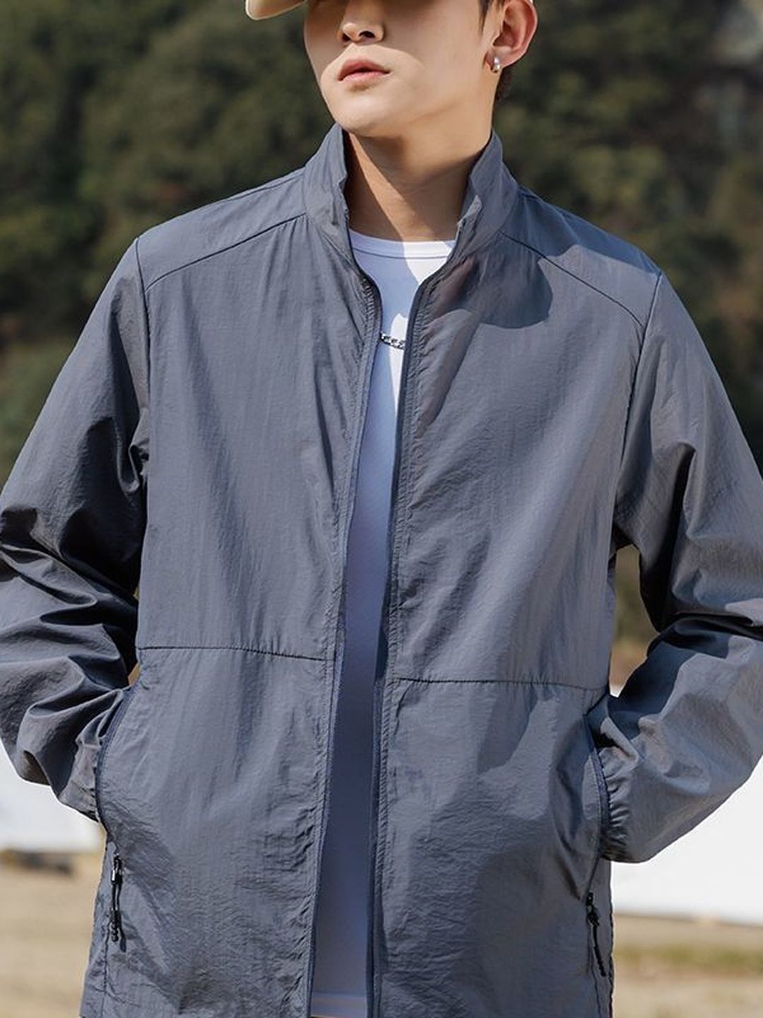 StyleCast x Revolte Stand Collar Leather Jacket