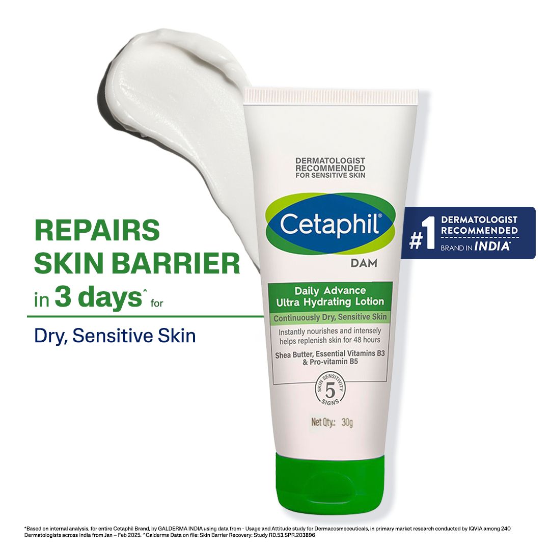 Cetaphil Cetaphil DAM Ultra Hydrating Lotion Long Lasting Moisturizer for Face & Body - 30 g