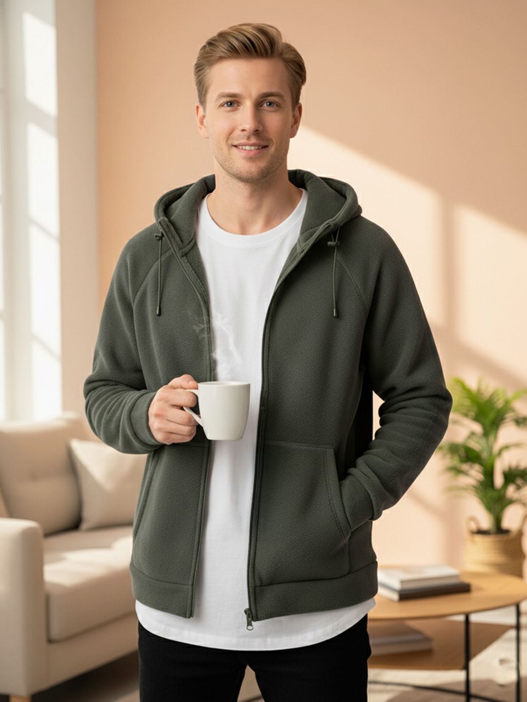 Mast & Harbour Men Shawl Collar Long Sleeves Bomber Jacket