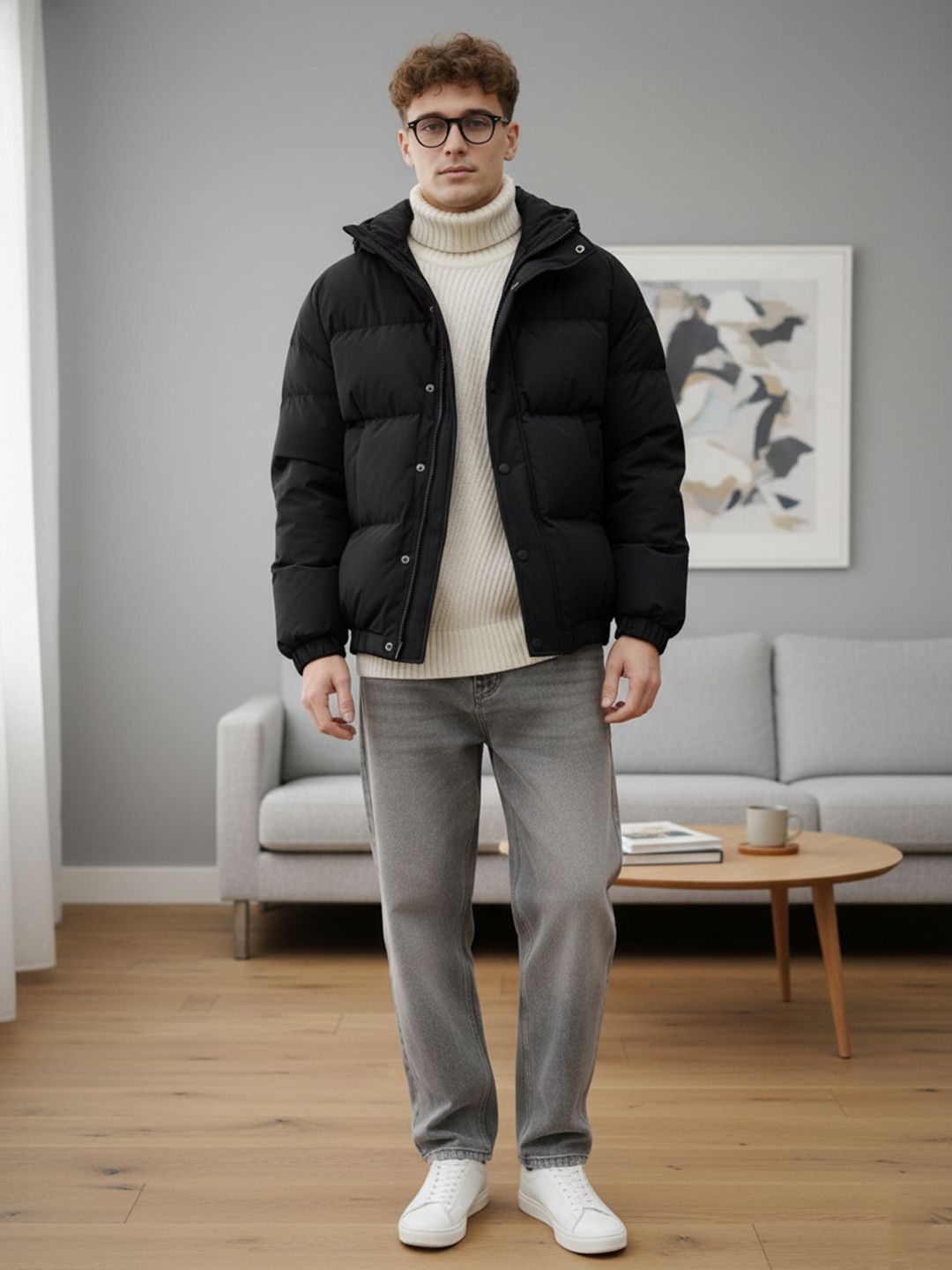 Mast & Harbour Long Sleeves Puffer Jacket
