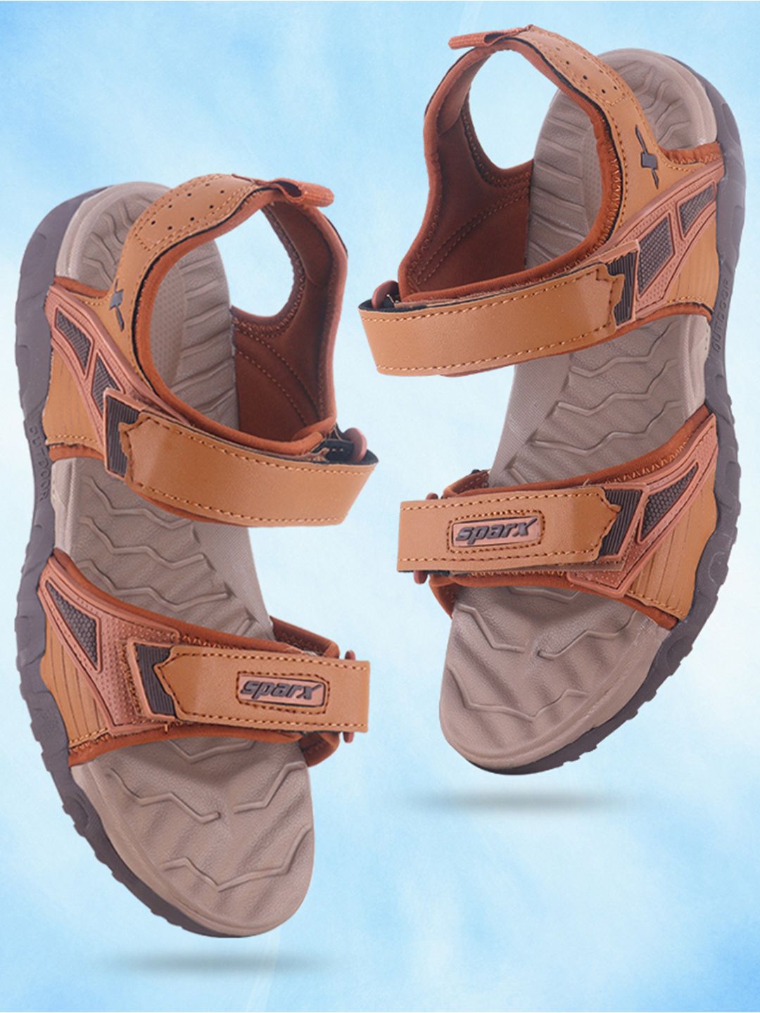 Sparx Men Textured Sports Sandals With Velcro Closure