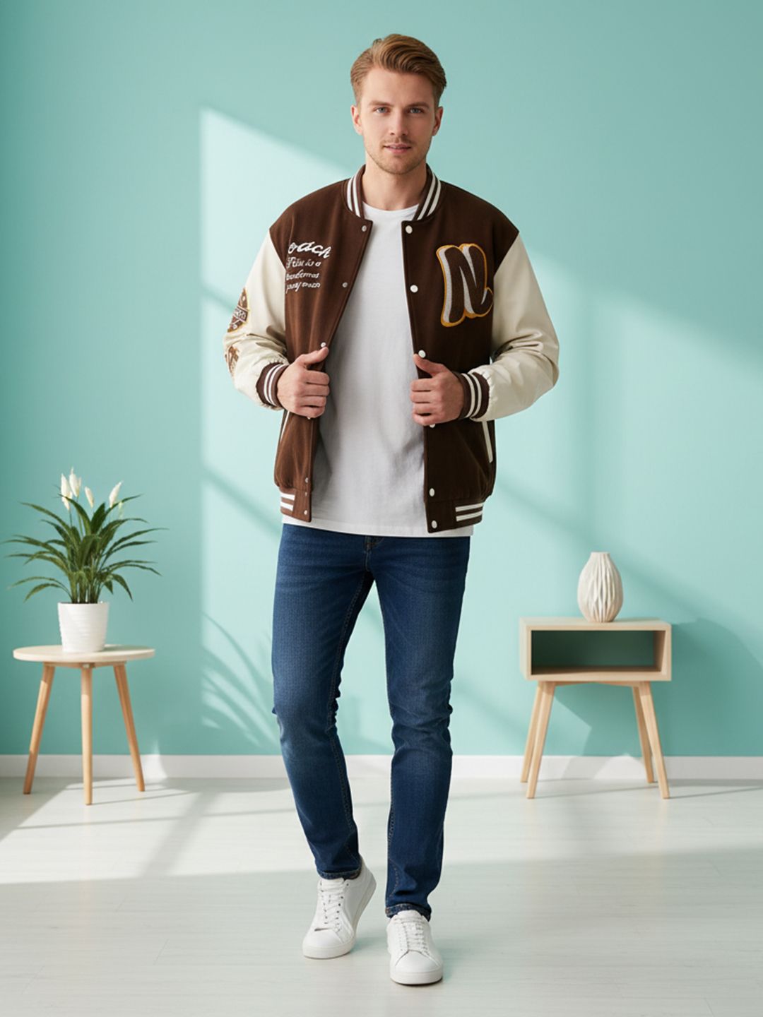 Mast & Harbour Men Tailored Jacket with Embroidered