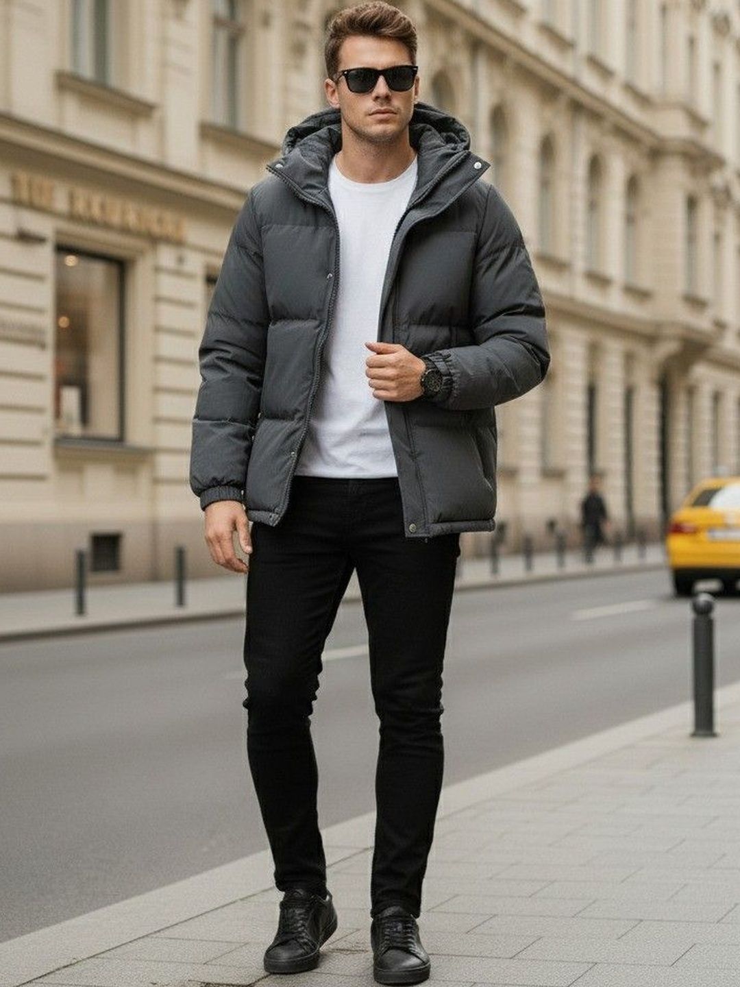 HERE&NOW Men Solid Puffer Jacket