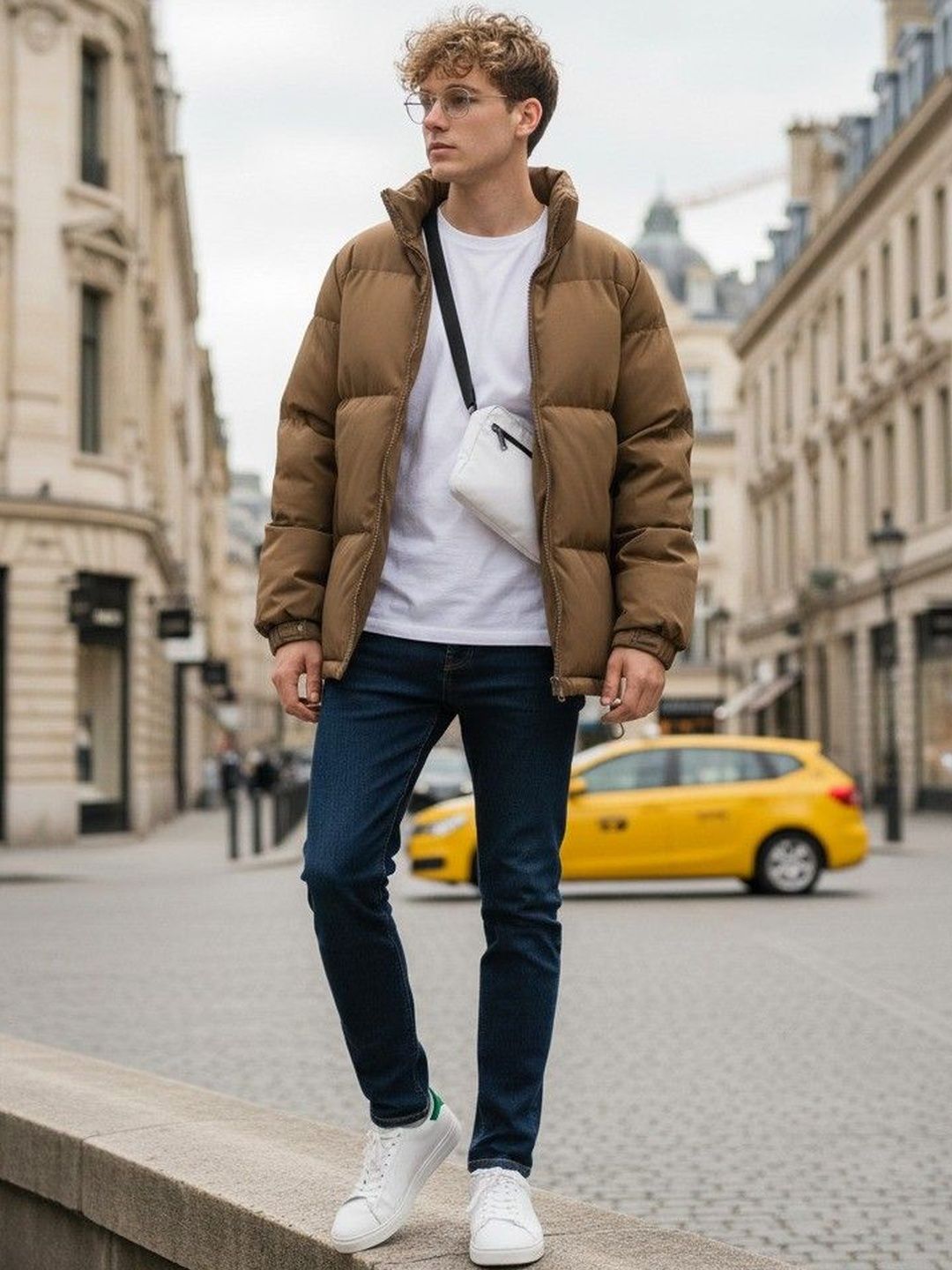 HERE&NOW Men Geometric Checked Bomber with Patchwork Jacket