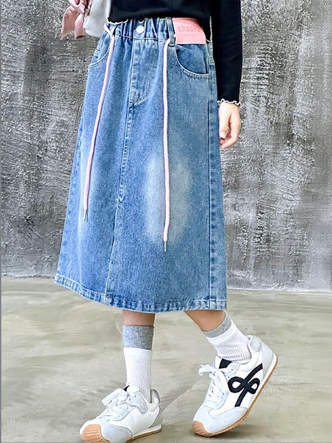 Buy LULU & SKY Girls A-Line Pull-on Denim Midi Skirts - Skirts for