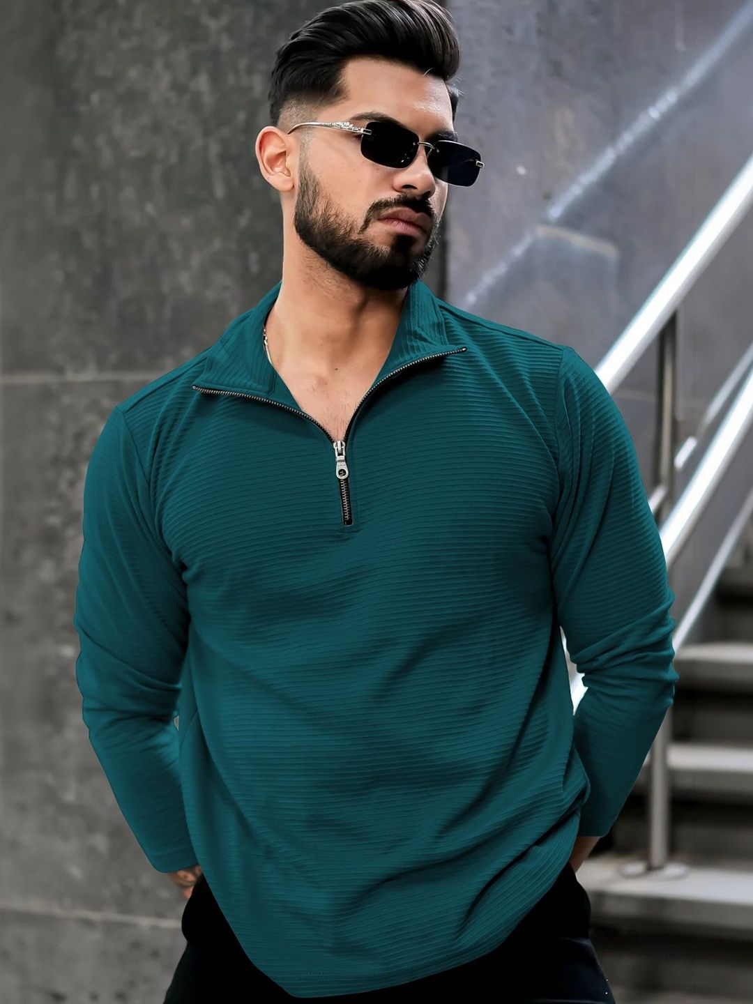 KAJARU Men Regular Fit Long Sleeves T-shirt