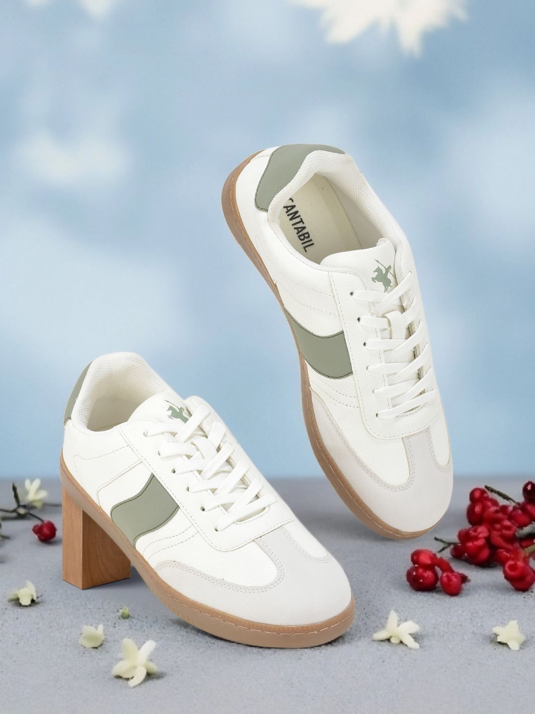 Cantabil Men Colourblocked PU Sneakers