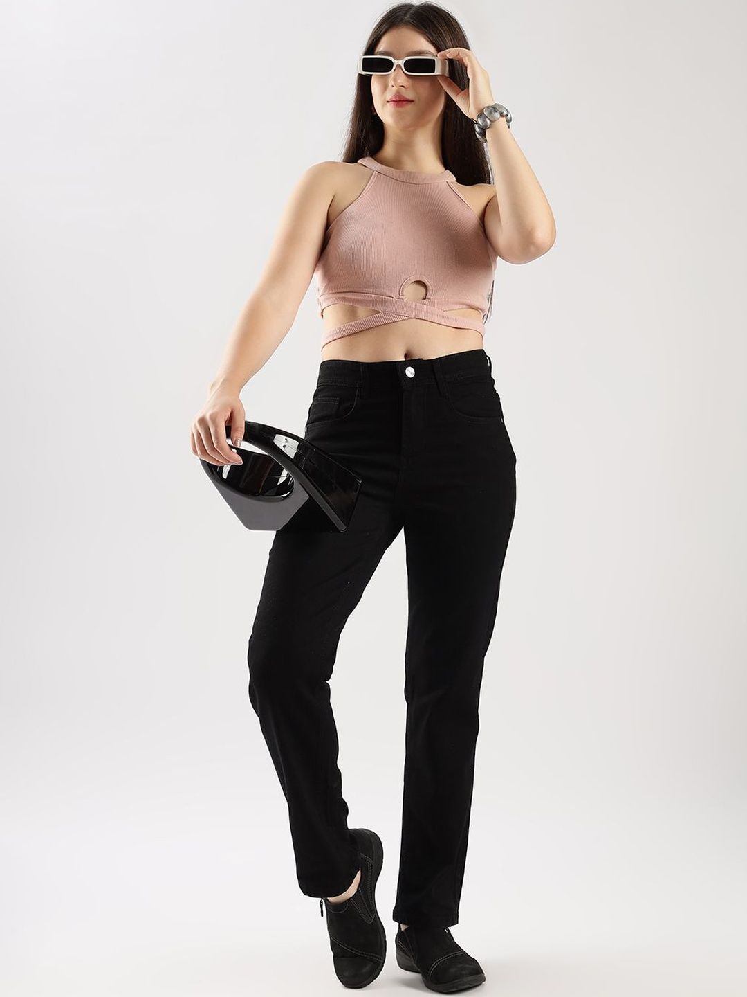 Buy zayla Women Jean Straight Fit High-Rise Stretchable Jeans