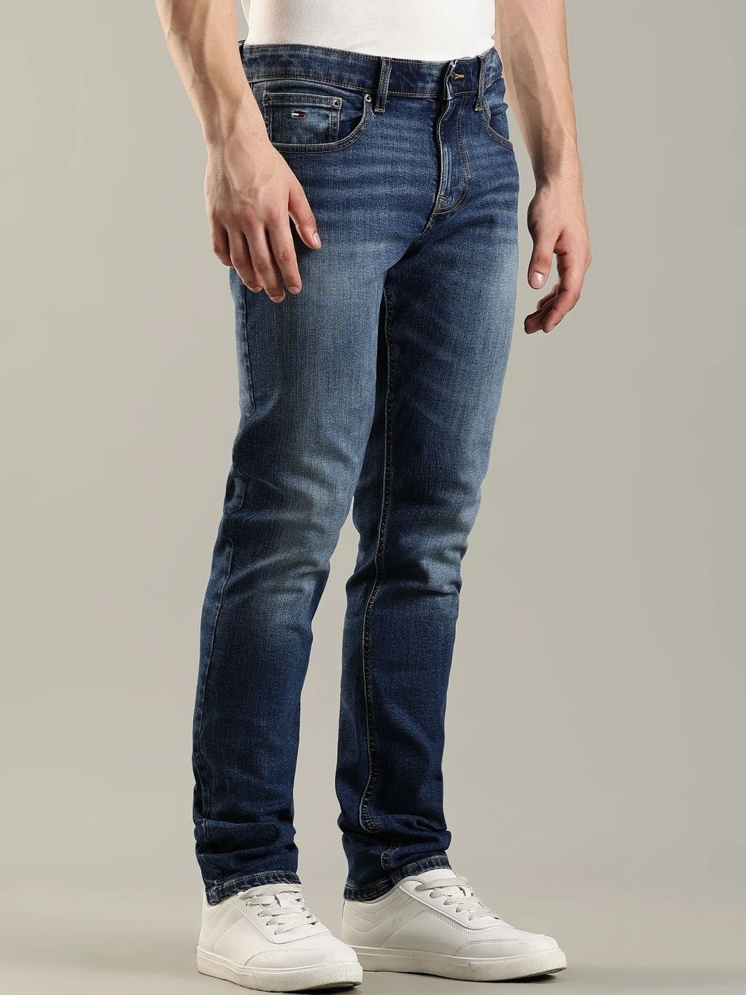 Slim Fit Mid-Rise Light Fade Jeans