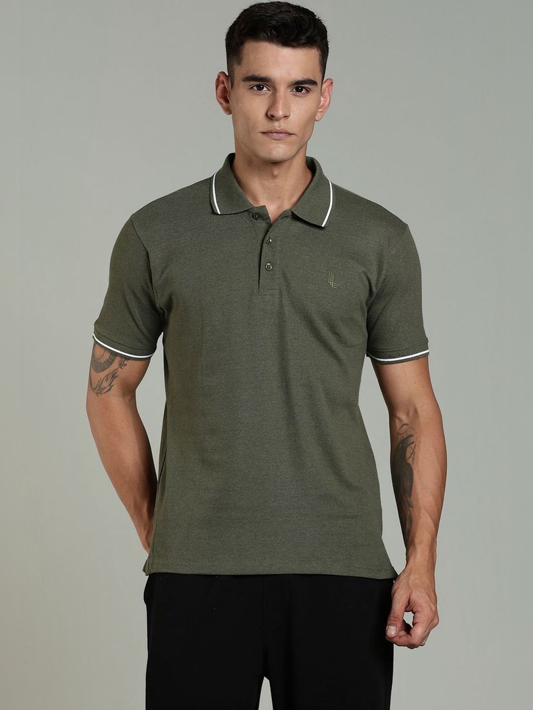 OUTLAWS Men Polo Collar T-shirt