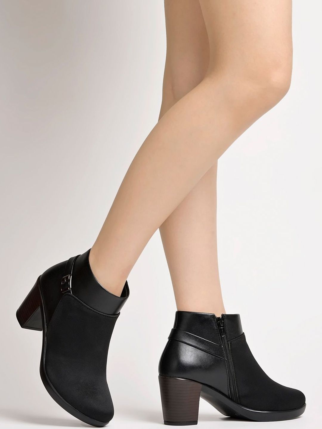 Shoetopia Shoetopia Women Textured Block Heels Boots