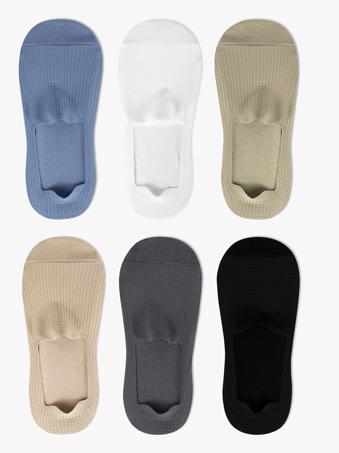 TOFFCRAFT Pack of 6 Men Cotton Patterned Shoe Linear Length Socks