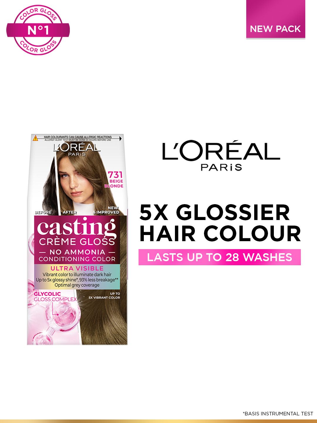 LOreal LOreal Paris Casting Creme Gloss With Glycolic Gloss Complex -  Beige Blonde 731