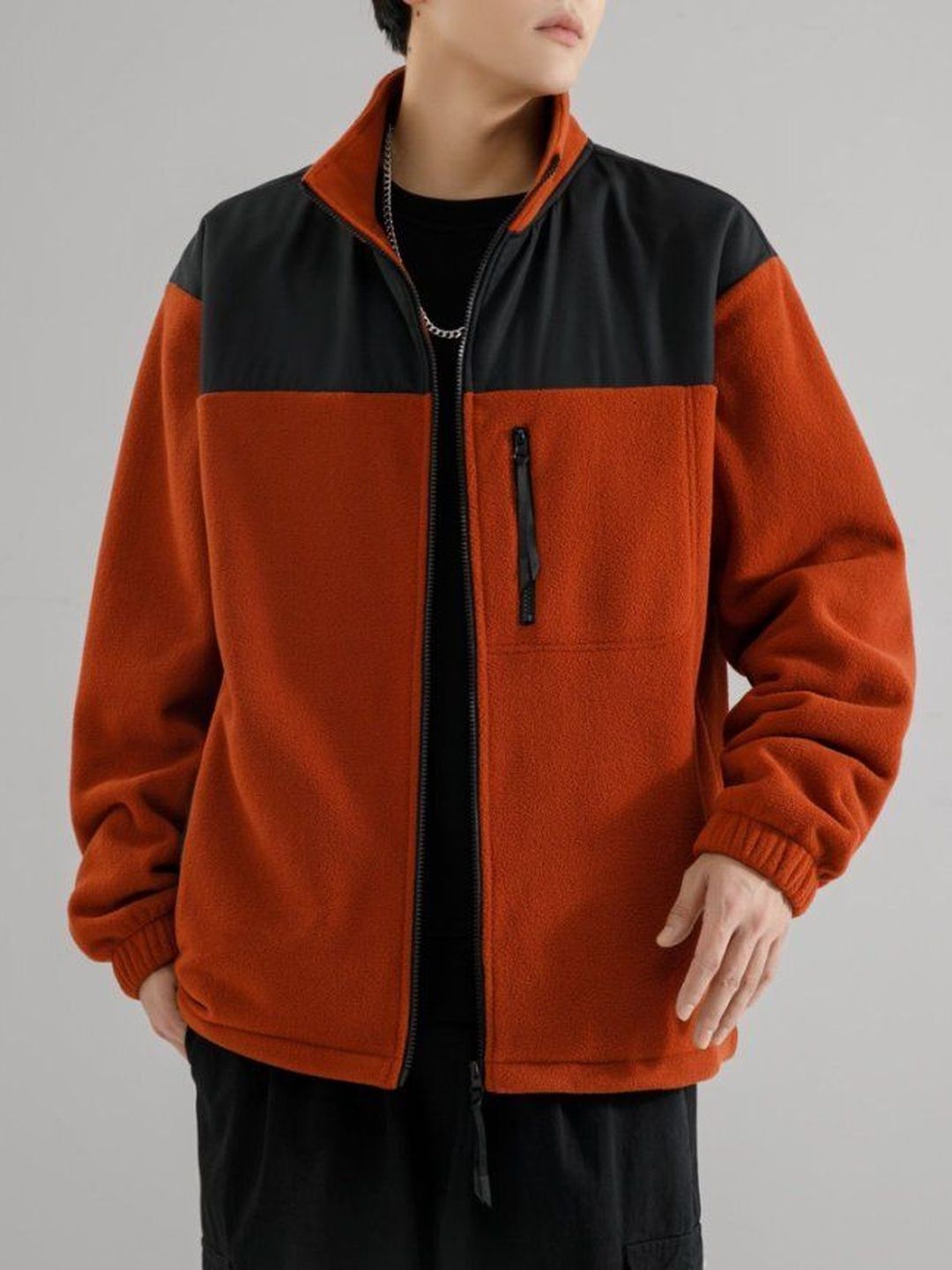 Mast & Harbour Men Colourblocked Polyester Sporty Jacket with Patchwork