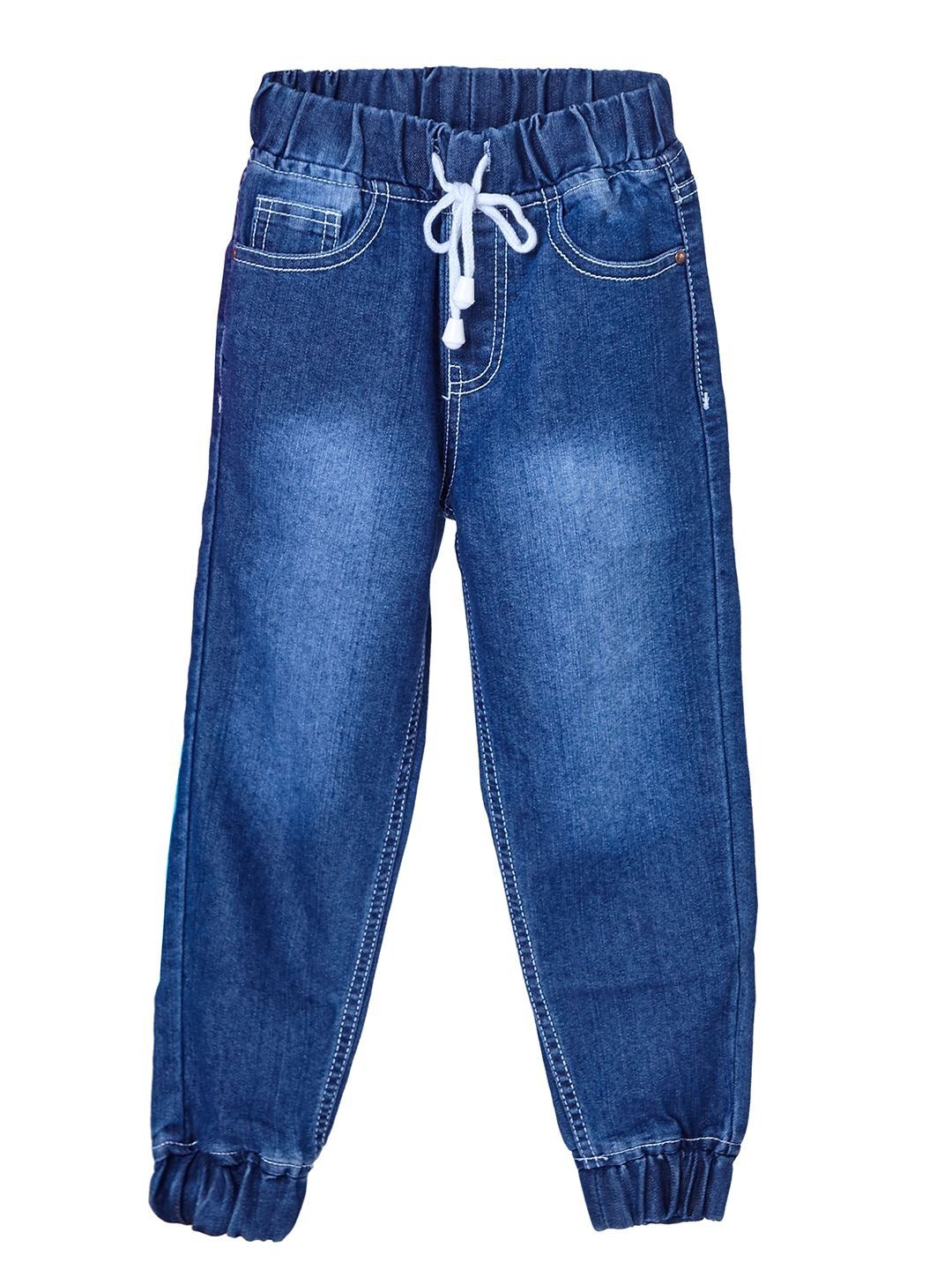 Knit N Knot Boys Relaxed Fit Mid-Rise Light Fade Cuffed Hem Stretchable Jeans
