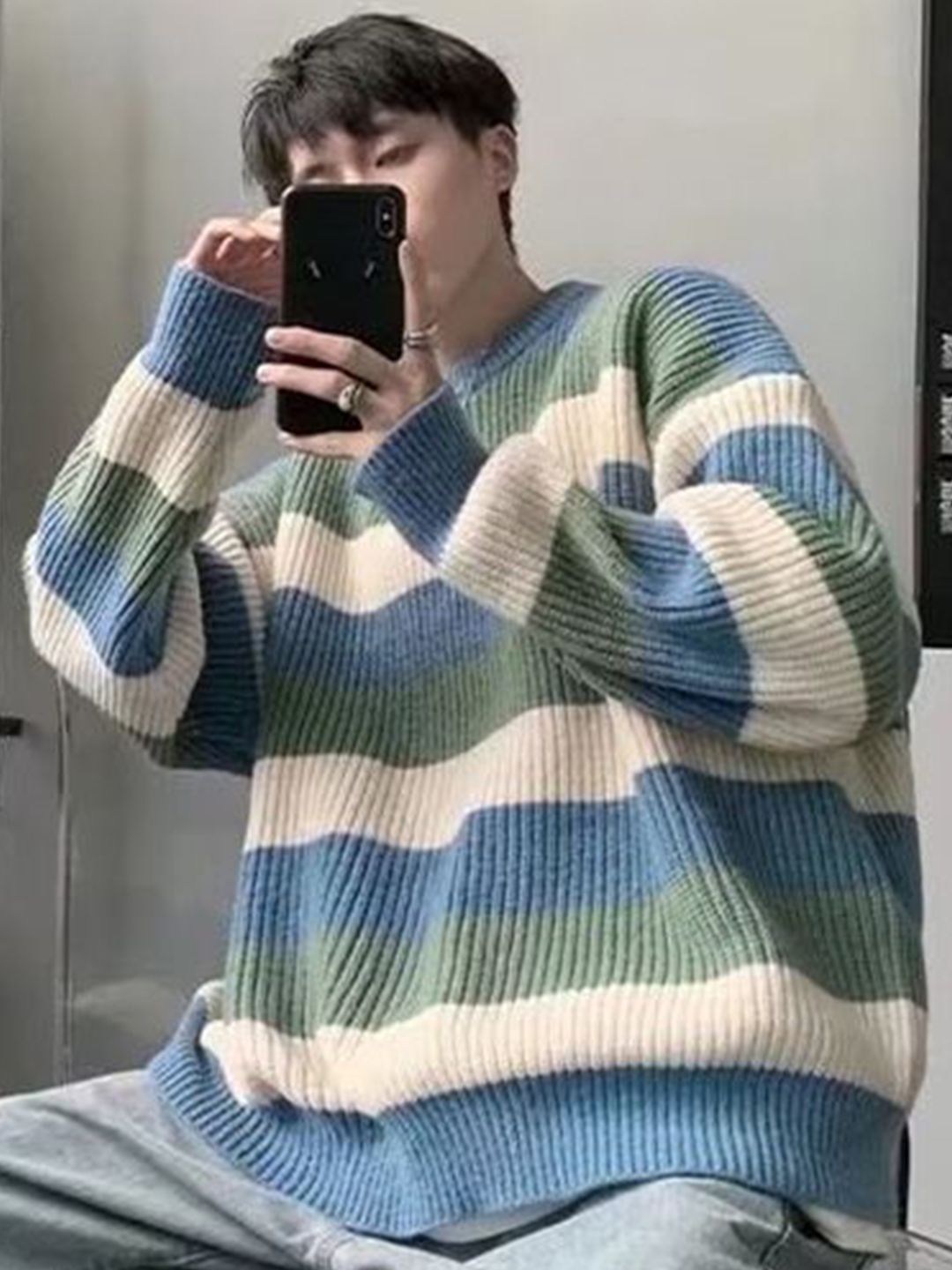 StyleCast x Revolte Men Striped Pullover