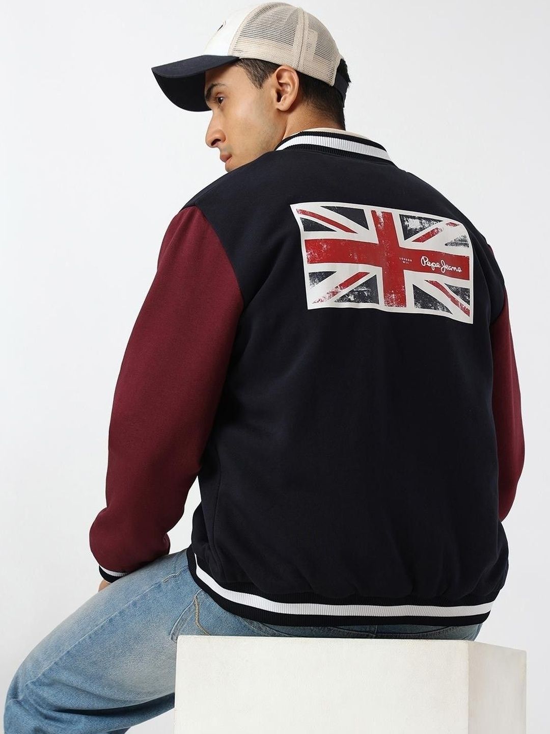 Pepe Jeans Men Bomber with Patchwork Jacket