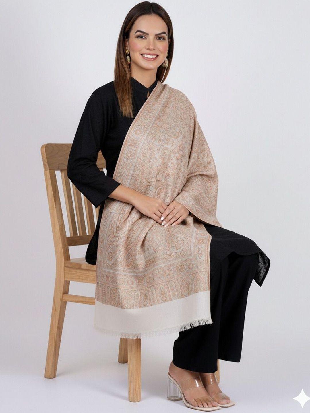 Vrinde Women Paisley Woven Design Shawl