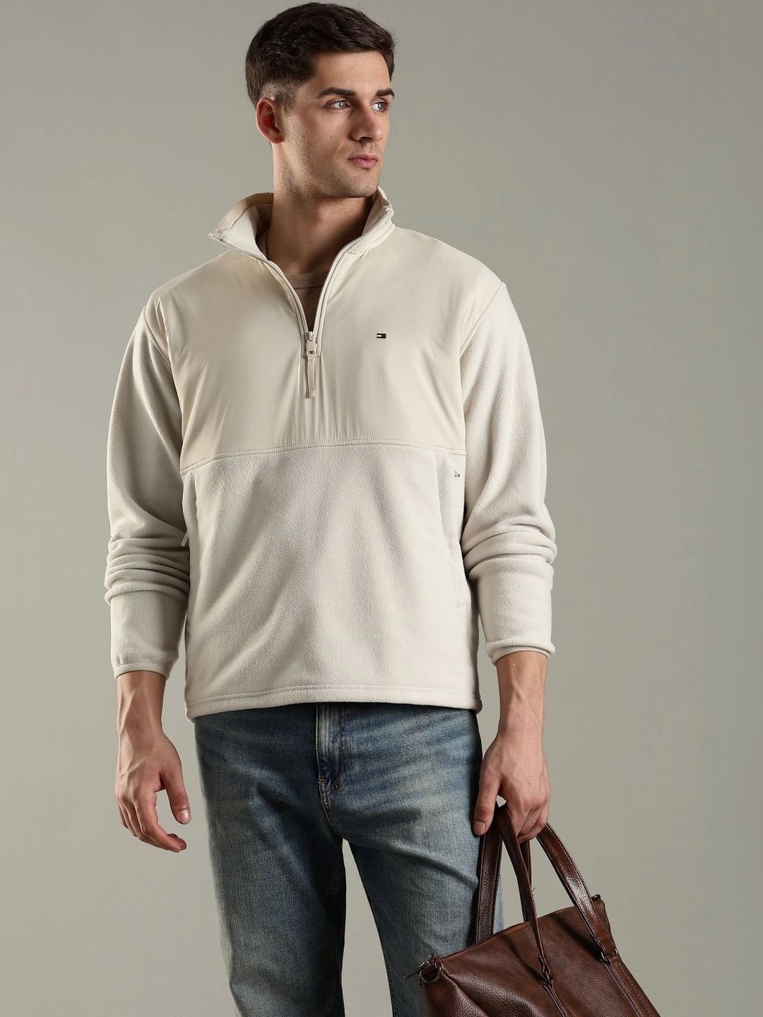 Tommy Hilfiger Stand Collar Open Front Jacket