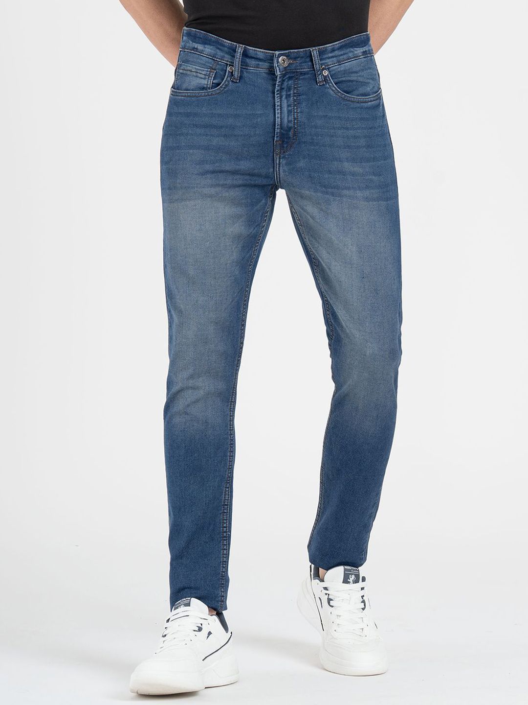 Red Tape Men Slim Fit Mid-Rise Light Fade Stretchable Jeans