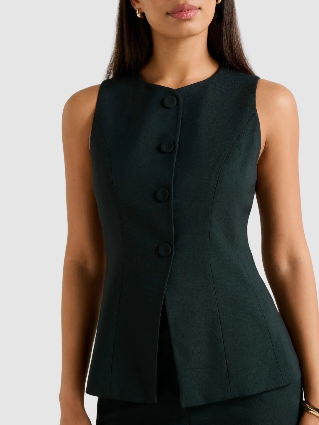 Hendrix Long Crew-Neck Formal Waistcoat