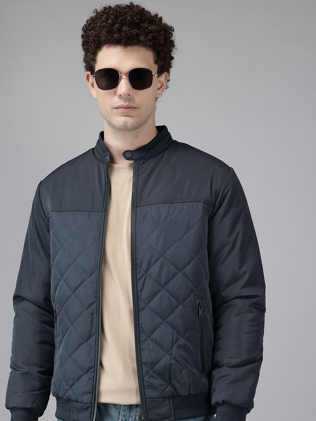 METTLE Stand Collar Quilted Jacket