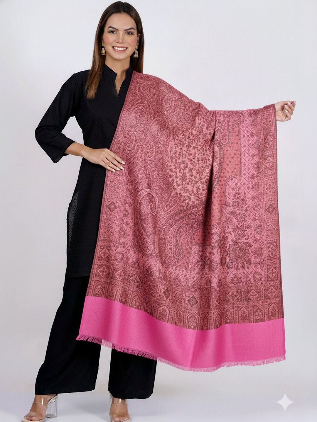 Vrinde Women Paisley Woven Design Shawl