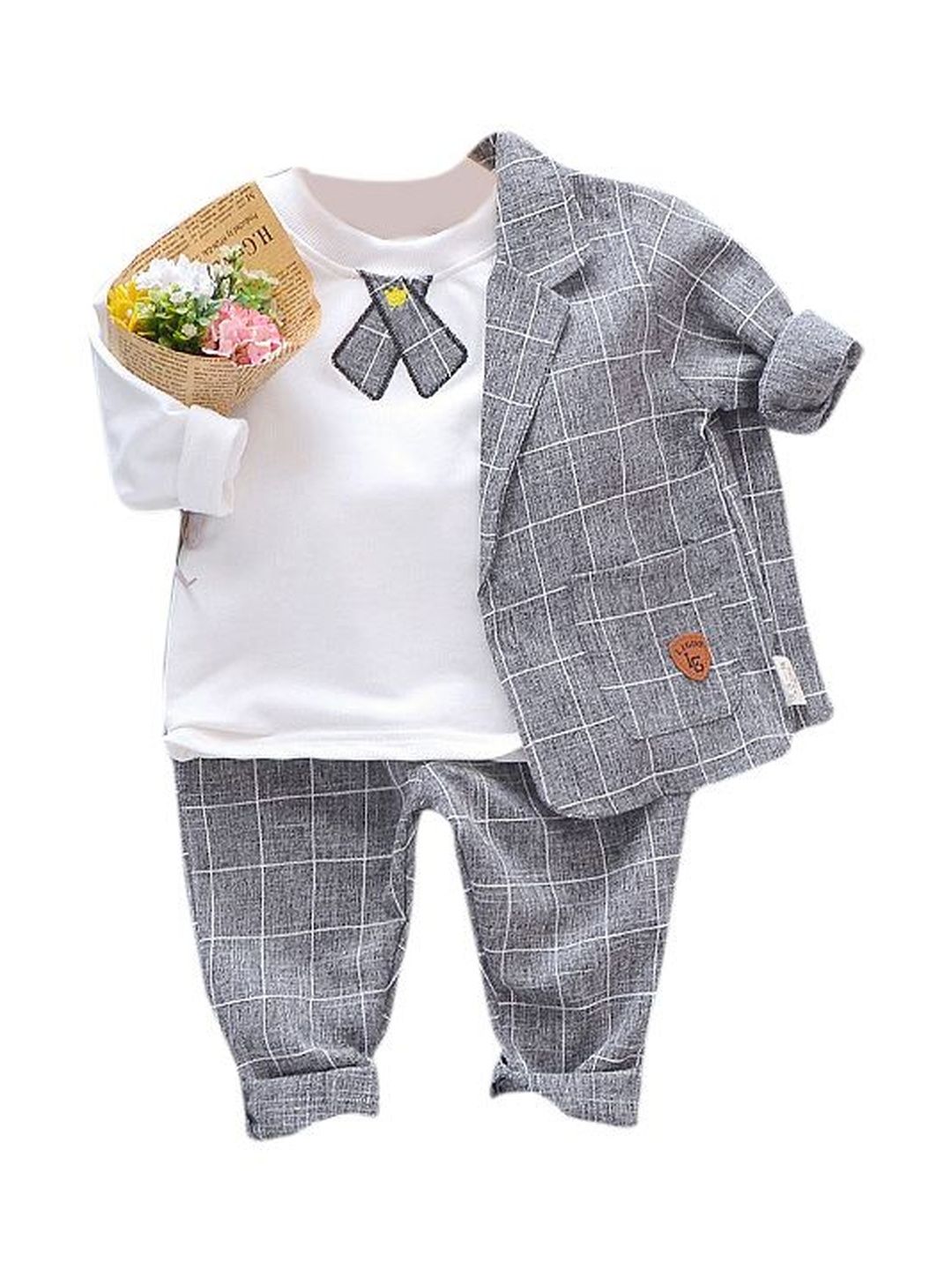 StyleCast x Revolte Boys Striped Coat With Trousers
