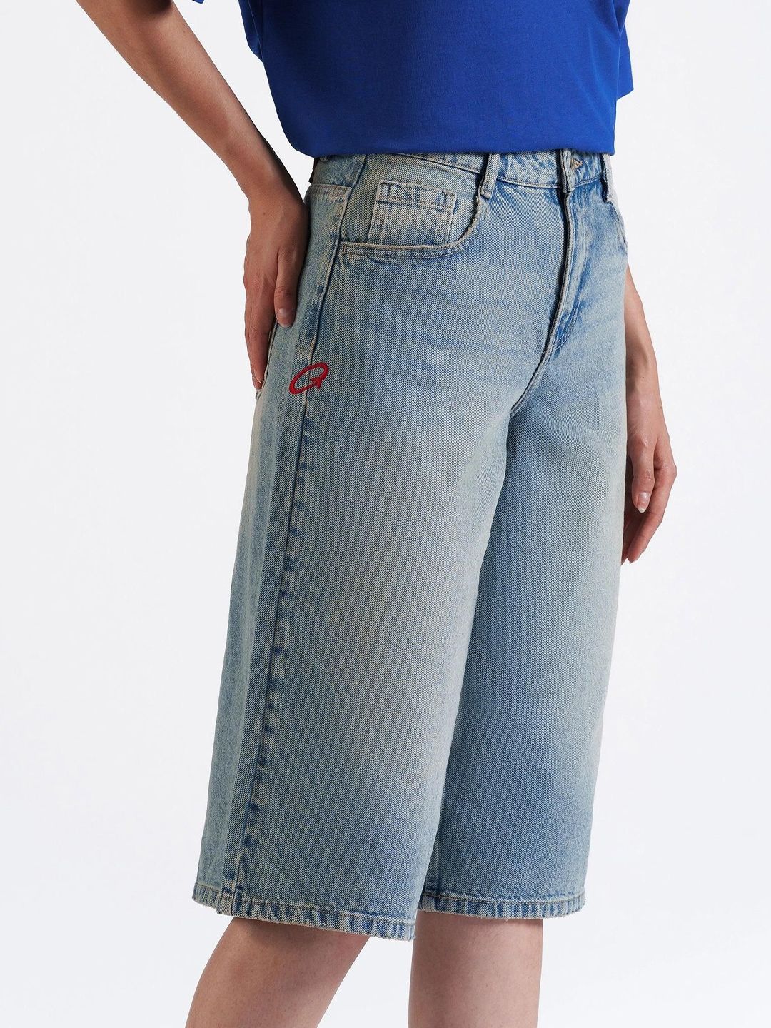 Buy LOVEGEN Women Vintage Jorts Pure Cotton Baggy Shorts - Shorts
