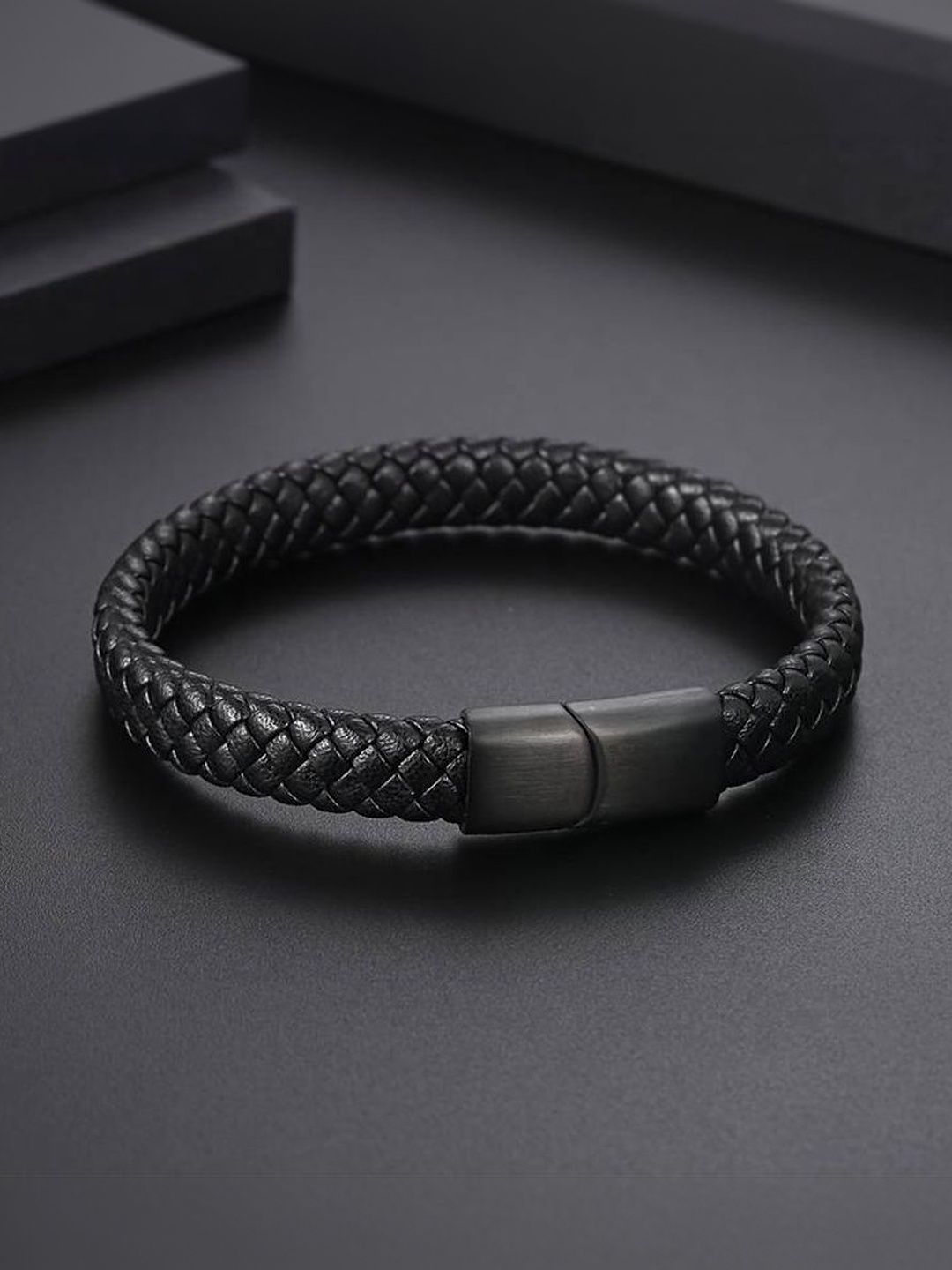 kazare Men Leather Wraparound Bracelet