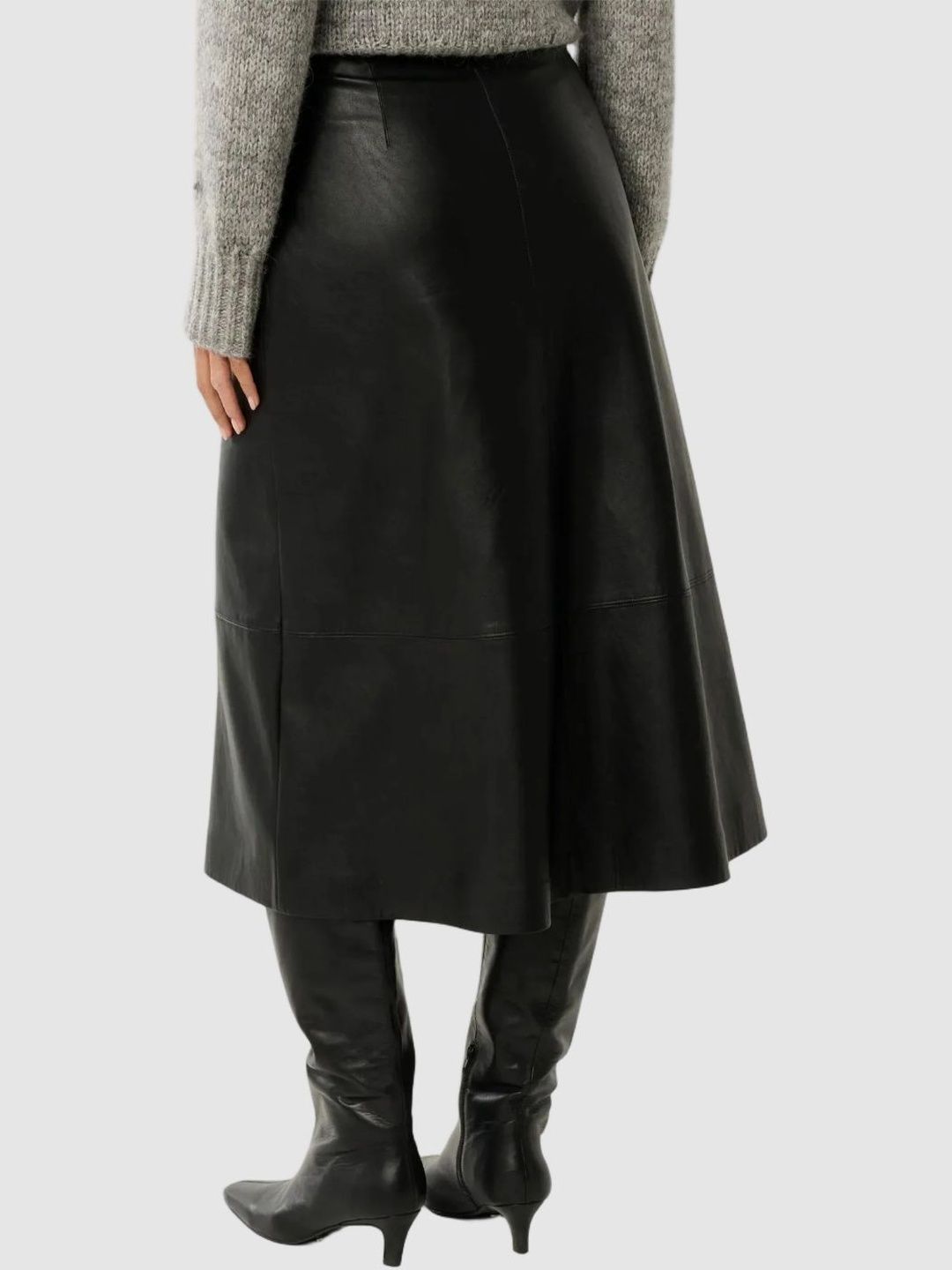Solid Straight A-Line Midi Skirts