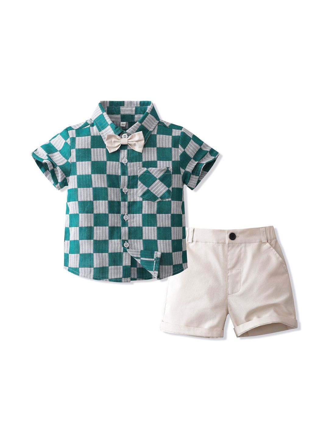 StyleCast x Revolte Boys Checked Shirt with Shorts