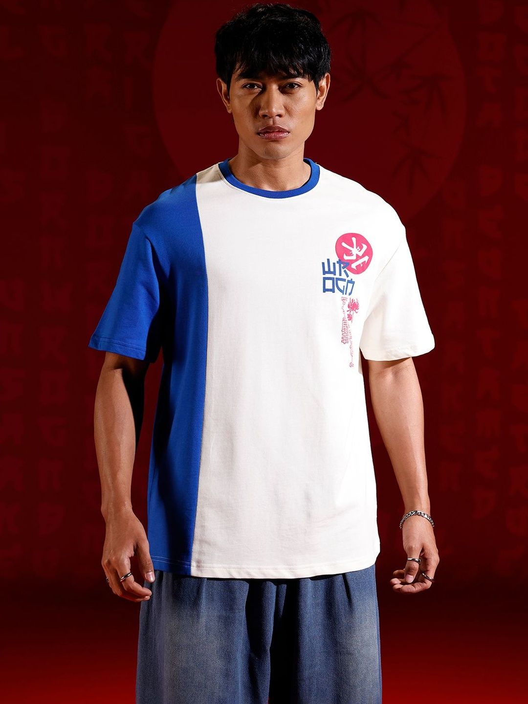 WROGN Men Colourblocked T-shirt